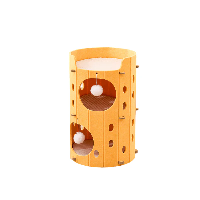ADS Pet 3-Level Cat Tower Hideaway Condo Compact Vertical Cat Furniture - Image 3