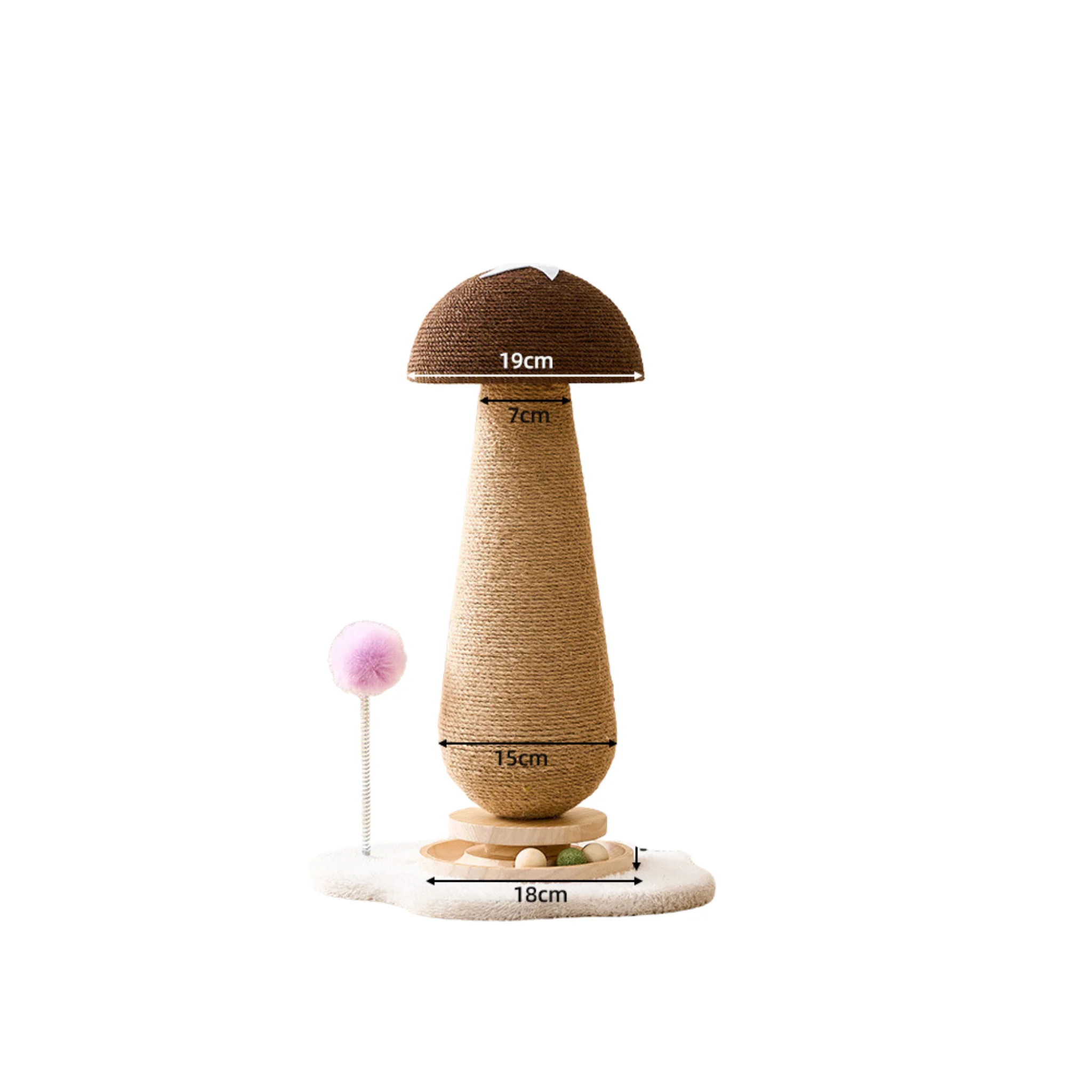 ADS Pet Vege Cat Scratch Post w Toy Play Station - Image 3
