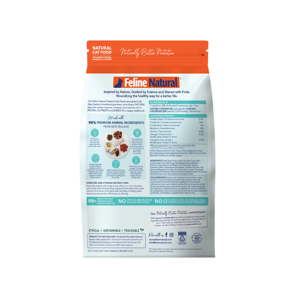 Feline Natural Beef And Hoki Freeze Dried Cat Food - Image 3