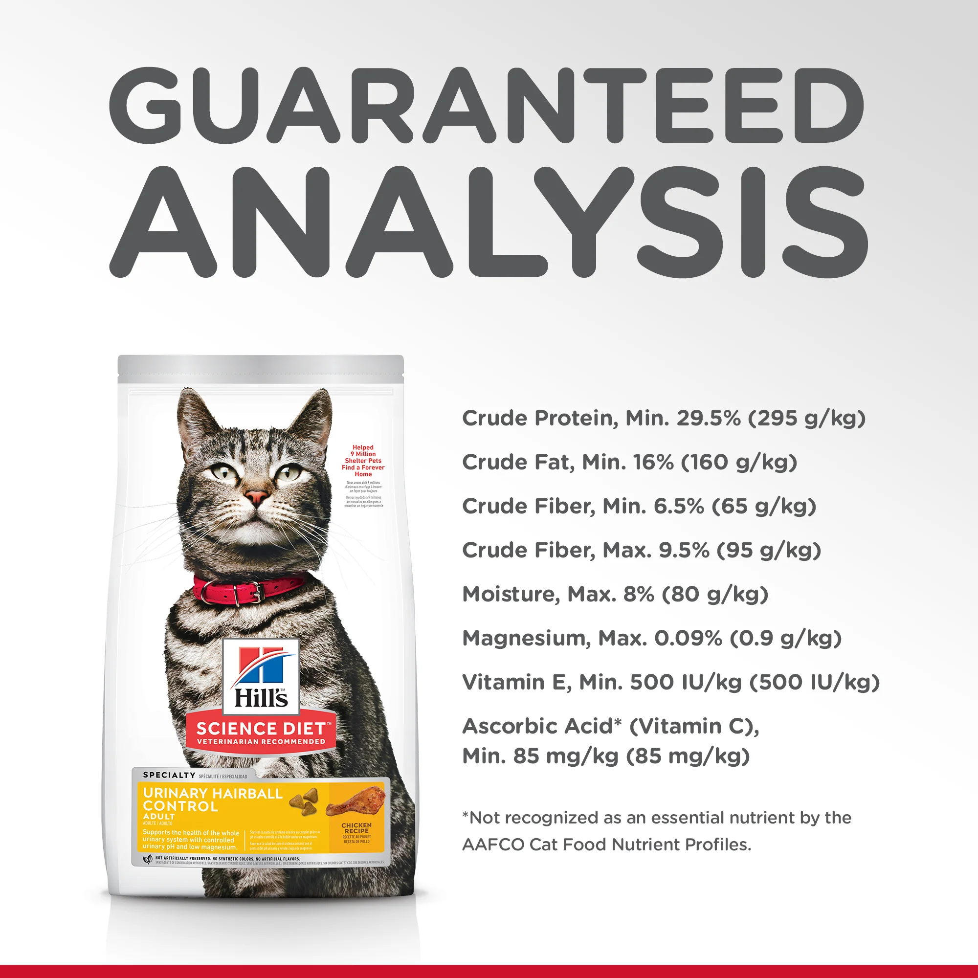 Hill's Science Diet Adult Urinary Hairball Control Dry Cat Food Chicken 3.17KG - Image 6