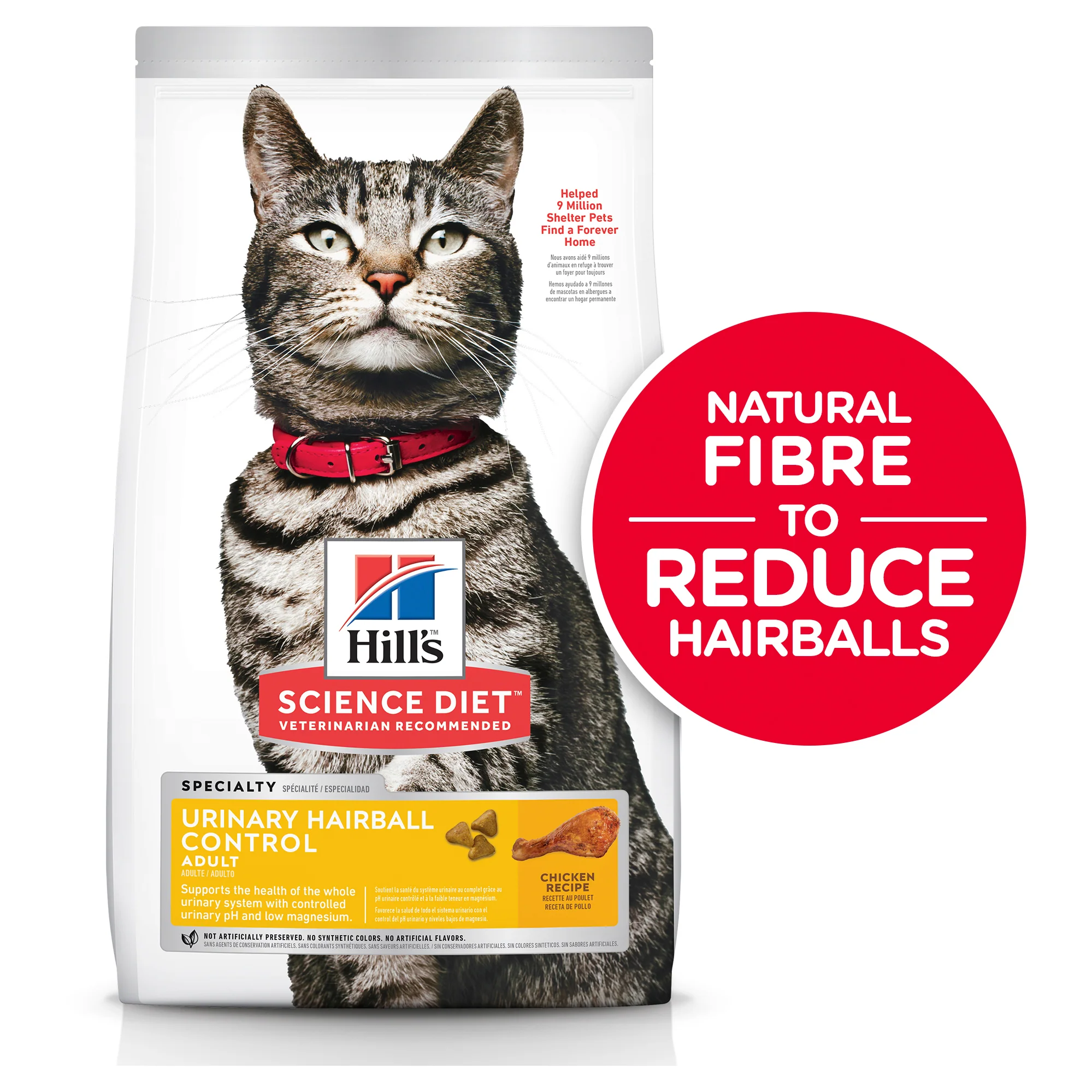 Hill's Science Diet Adult Urinary Hairball Control Dry Cat Food Chicken 3.17KG - Image 9