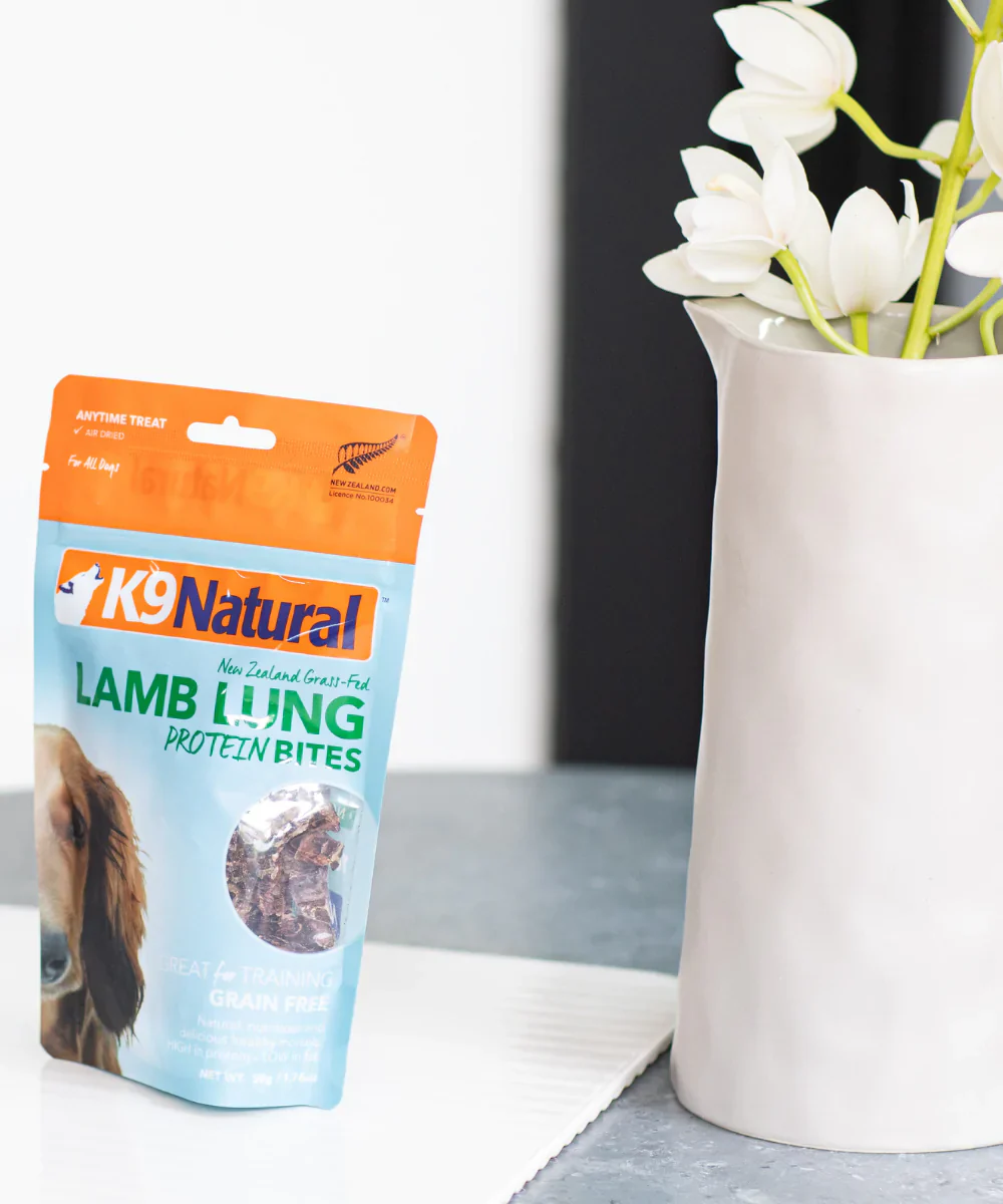 K9 Natural Air Dried Lamb Lung Protein Bites Dog Treat 50G - Image 3