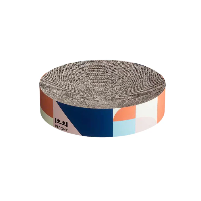 PETSHY Scratcher Cardboard Round Bowl Bed 48x48x10cm - Image 3