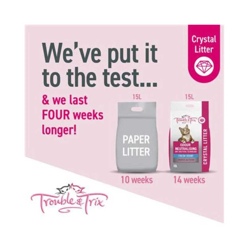 Trouble and Trix AntiBac Crystal Cat Litter Fresh Scent - Image 6