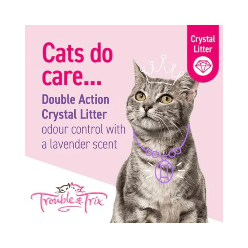 Trouble and Trix AntiBac Crystal Cat Litter Lavender - Image 3