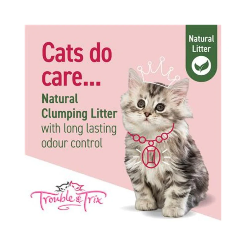 Trouble and Trix Natural Tofu Cherry Blossom Cat Litter 10L - Image 4