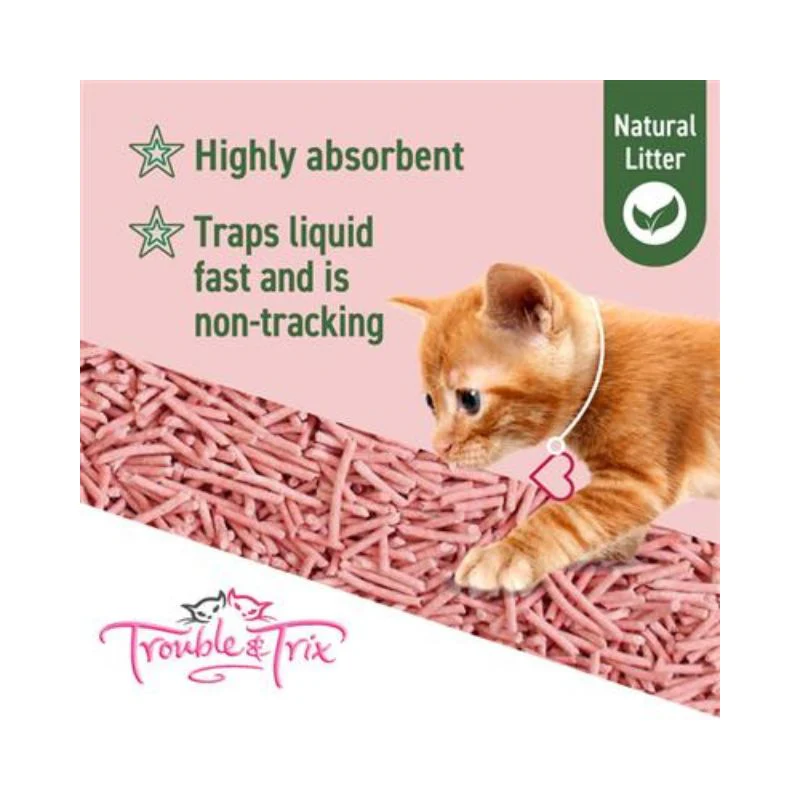 Trouble and Trix Natural Tofu Cherry Blossom Cat Litter 10L - Image 6