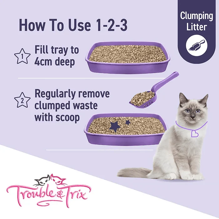 Trouble and Trix Baking Soda Clumping Cat Litter 15L - Image 6